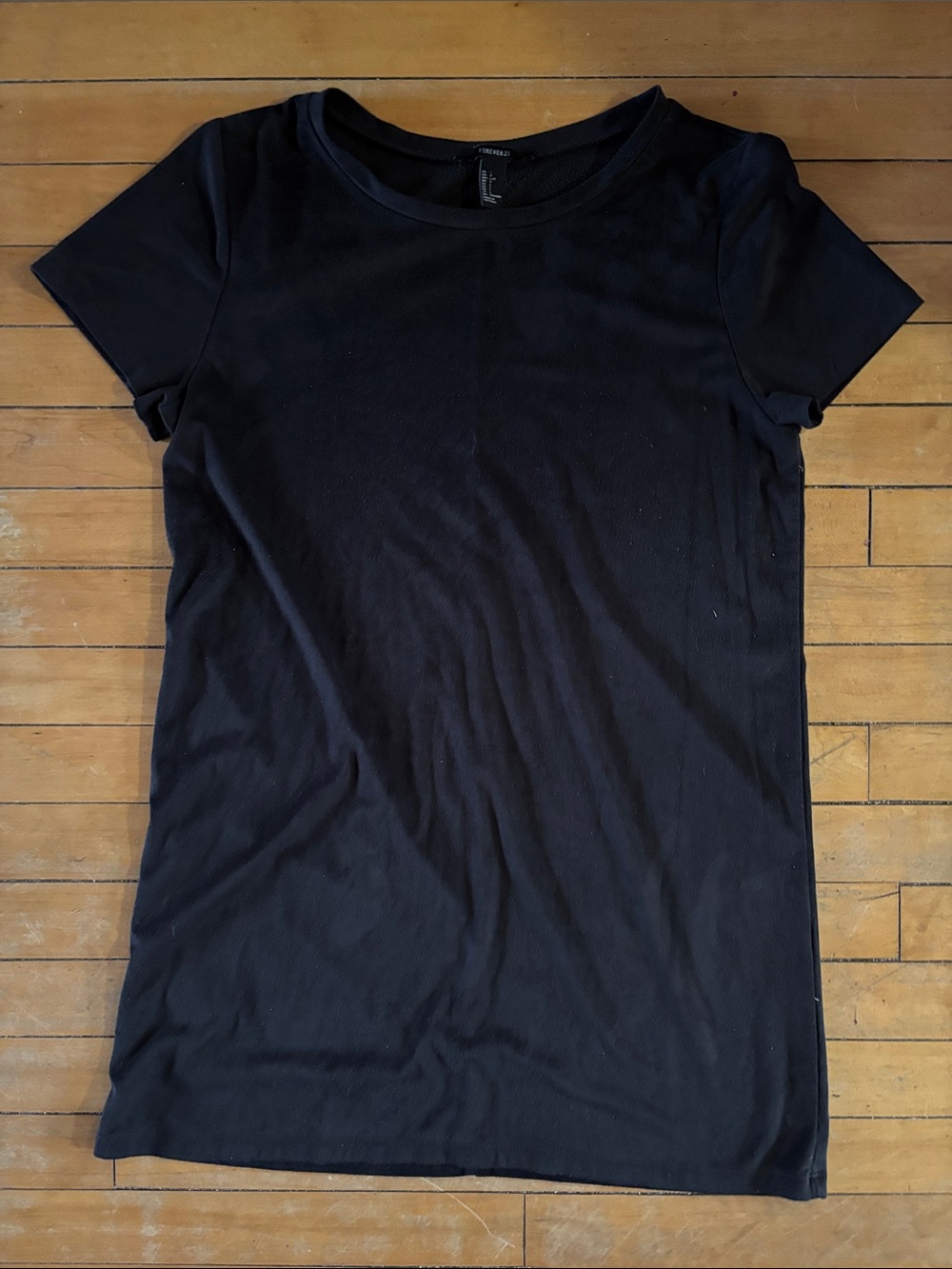 EUC Forever 21 Black Short Sleeve T-Shirt Mini Dress